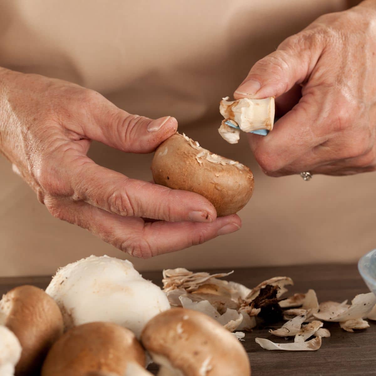 cleaning store bought mushrooms