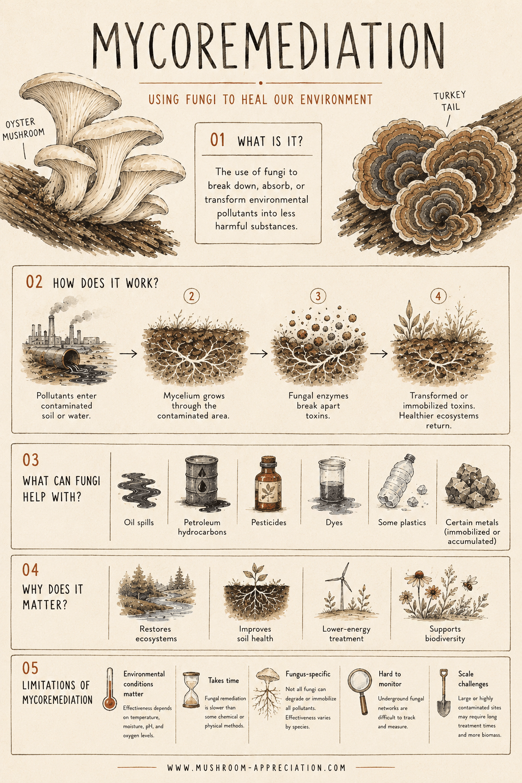 mycoremediation infographic